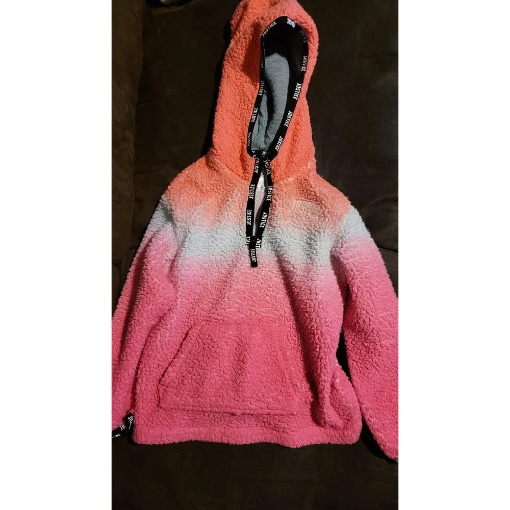 Justice sherpa size‎ 6 7 pink orange